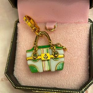 Juicy Couture Beach Bag charm YJRU1766 vintage pink green tagged box